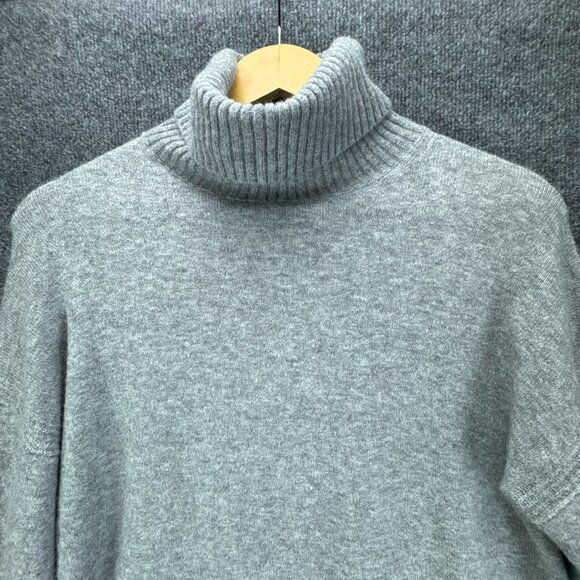 J Crew Sweater Womens Small Gray Pullover Turtleneck Merino Wool Alpaca Blend - Picture 2 of 14